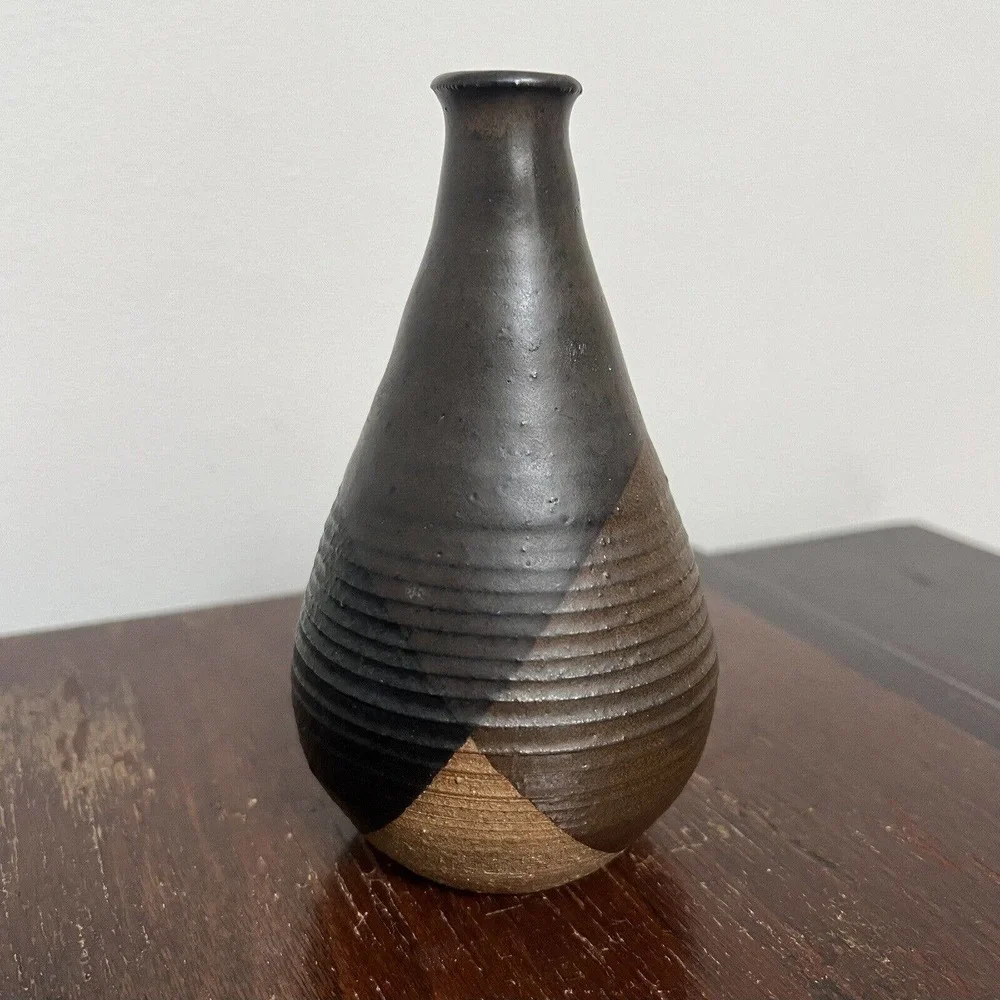 Carol McFarlan Pond Farm Pottery Studio Ceramic Vase Vessel 5 1/4" California - Picture 1 of 8